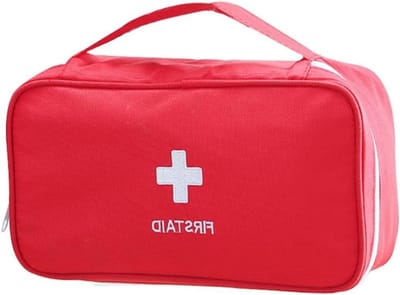 EHBO-tas - lege EHBO-set van nylon voor noodgevallen thuis, op kantoor en bij het wandelen (rood M)