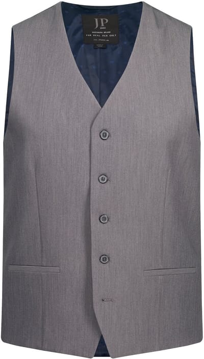 JP 1880 - Heren - Gilet business FLEXNAMIC® mix & match Keos - Staalgrijs - Maat 58