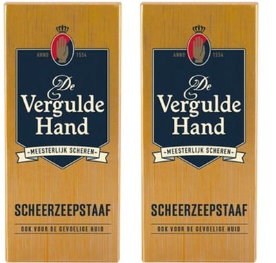 De Vergulde Hand Scheerzeep Staaf 2 x 75 Gram
