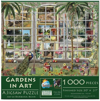 Kunst Puzzel - Tuinen in Beeld - Ontspanning Thuis - 1000 Stukjes - 30.5 x 30.5 cm - Meerkleurig