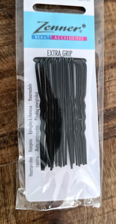Zenner - 30 haarspeldjes extra grip u-vorm - zwart - haarspeld
