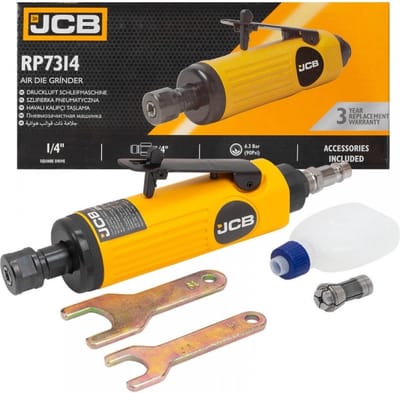 JCB Pneumatische Rechte Slijpmachine - 25000 RPM, 128 L/min, 3mm & 6mm Cangen, 6.3bar