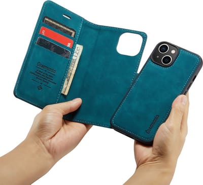 iPhone 11/XR Bookcase hoesje - CaseMe - Effen Donkergroen - Kunstleer