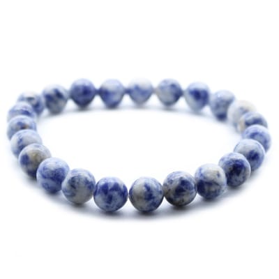 Sodaliet Edelsteen Armband – Elastische Kralenarmband – Natuursteen – Dames & Heren