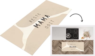 Keukenloper - Loper keuken - Beste mama ooit - Quotes - Mama - Spreuken - 120x50 cm - Keukenloper vinyl