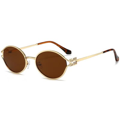 Modieuze Holle Design Zonnebril Luxe Merk Designer Ovalen Zonnebril voor Vrouwen UV-Bescherming