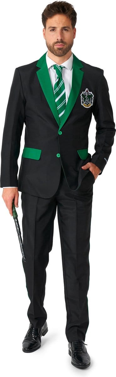 Suitmeister Zwadderich Kostuum - Heren Pak - Halloween Kostuum - Harry Potter - Verkleedkleding - Zwart & Groen - Maat L