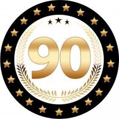 Bierviltjes 90 - 25x stuks - zwart/goud - luxe - verjaardag/jubilea - feestartikelen