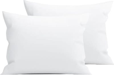 Droomtextiel Percale Katoen Kussenslopen Wit - 60x70 cm - 2 Stuks - Hoogwaardige Kwaliteit