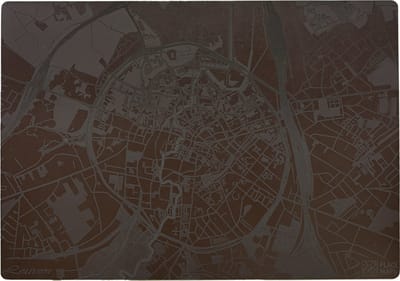 Place Maps Placemat Stadskaart Londen - Kunstleer - Cacaobruin - 1 Stuk