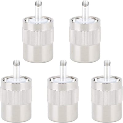 UHF-PL-259 Power Connector Set voor Coaxiale Kabels – 50 Ohm, Geschikt voor RG8, RG213 en LMR400