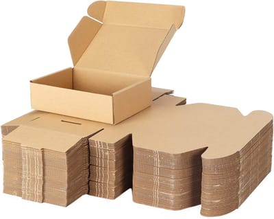 50 Verzenddozen Bruin Karton 18x13x5 cm - Kleine Cadeaudozen met Deksel voor Verzending en Inpakken