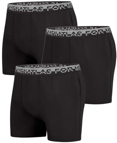 ATLAS FOR MEN - Set van 3 stretch boxers comfort - Heren - Verkrijgbaar in grote maten - M