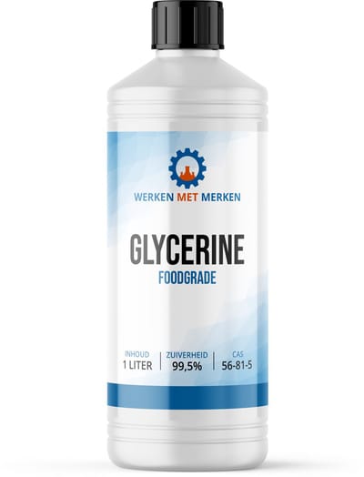 Glycerine Foodgrade 99,5% - Fles, 1 liter - Glycerol - Vloeistof