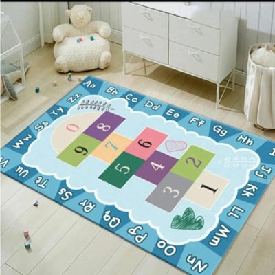 Zacht Hinkelspel Getallen Tapijt Vloermat Antislip Jongens Meisjes Peuter Educatief Loper Vloerkleed voor Speelkamer Slaapkamer Klaslokaal 100*120cm