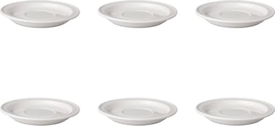 Mammoet - Budgetline - Schotel voor soepkom - 6 stuks - ø 17 cm - Wit - Porselein - Soepschotel