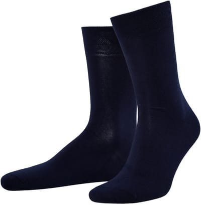 JP 1880 - Heren - Sokken 2 paar comfortabele boorden - Donkermarine - Maat 39+