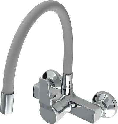 GOSPO Keukenkraan, chroomkraan in 3 kleuren, mengkraan met 360° rotatie, moderne spoelbakarmatuur voor keuken, kraan voor gootsteen (grijs, Ver 1)