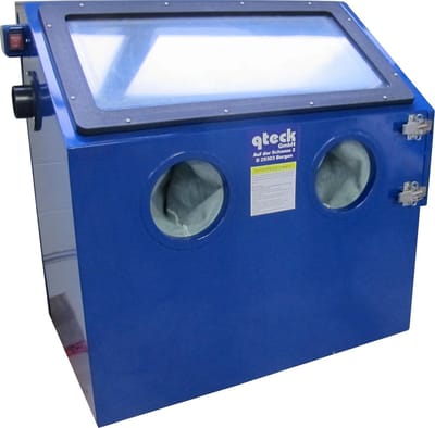 Qteck BC110 – 110 liter | Professionele zandstraalcabine van hoogwaardige Duitse kwaliteit (zandstraal cabine, zandstralen, straalkabine, straalcabine)