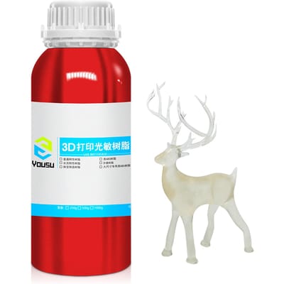 YouSu 3D-printer Rigide hars 95D hardheid aluminium fles vloeibaar printmateriaal voor LCD T-1000
