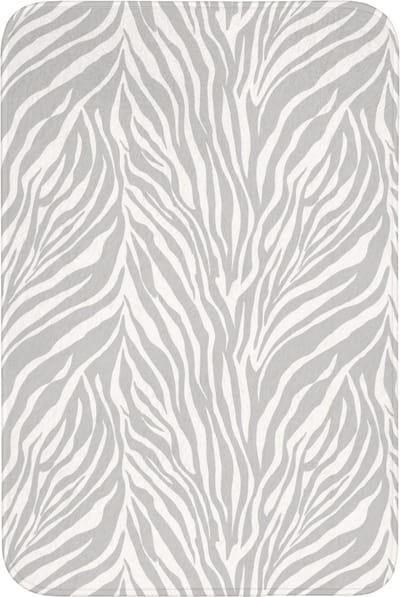 Badmat 60x90 cm - Antislip - Zebra - Motief - Grijs - Badmatten voor badkamer - Badkamermat - Douchemat - Badkamer mat
