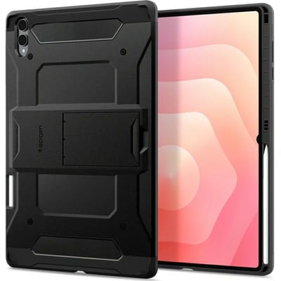 Spigen Tough Armor Pro - Hoes Geschikt voor Samsung Galaxy Tab S11 Ultra - Back Cover met Kickstand Standaard - Zwart