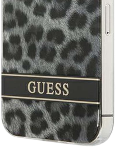 Guess GUHCP13LHSLEOK Hulle fur iPhone 13 Pro / 13 6,1" grau/Grey hardcase Leopard
