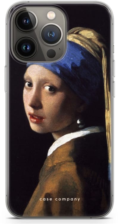 Case Company® - Hoesje geschikt voor iPhone 13 Pro hoesje - The Pearl Earring - Soft Cover Telefoonhoesje - Bescherming aan alle Kanten en Schermrand