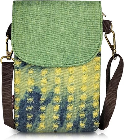 Dames Canvas Schoudertas met Verwijderbare Polsband, 3 Vakken, Crossbody Tas met Ritssluiting en Verstelbare Schouderriem