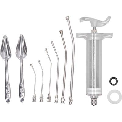 Tubes de seringue d'alimentation pour oiseaux en acier inoxydable sûr, mesure précise, nettoyage facile, manuel pour oiseaux white