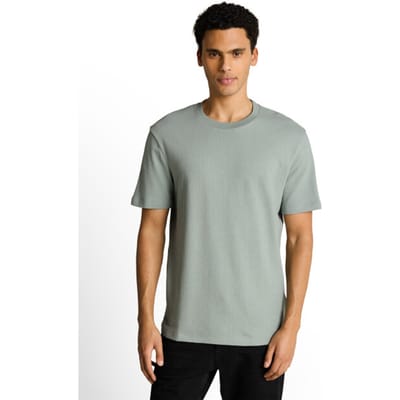 Tom Tailor Denim - T-shirt van katoenen badstof - Maat XL - green mist