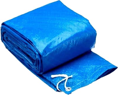 Zwembadhoes rechthoekig - afdekzeil voor opblaasbaar zwembad - 450 x 220 cm - blauw - waterbestendige beschermhoes voor tuin en buitengebruik