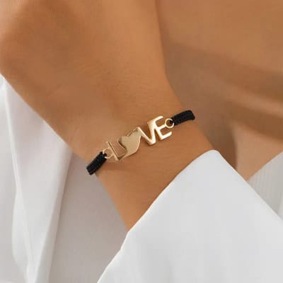 Bovista Armband - Staal - Nep Zilver - Dames - Love