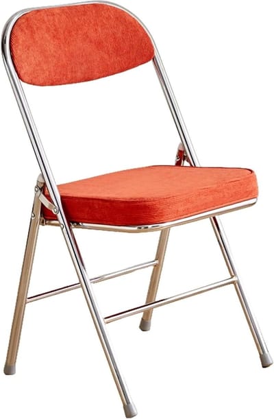 tafel gewatteerde klapstoel met dikke corduroy zitting en rugleuning - lichtgewicht en draagbaar voor bruiloften, feesten, kantoorevenementen - eenvoudig Sto & Slish ontwerp