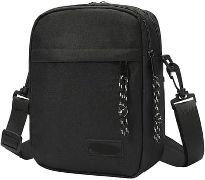 longziming -Schoudertas Heren Crossbodytas – Lichtgewicht Messenger Bag met Meerdere Ritsvakken – Ideaal voor Dagelijks Gebruik, Reizen & Uitstapjes – zwart