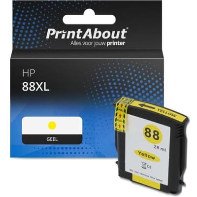 PrintAbout Inktcartridge 88XL (C9393AE) Geel Hoge capaciteit geschikt voor HP