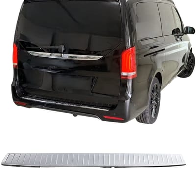 BinaParts RVS Achterbumper Beschermer Geschikt voor Mercedes Vito W447 & V-Klasse 2014-2026 – Beschermstrip Zilver