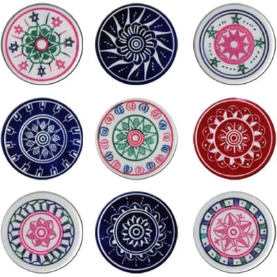 Competitief tafelspel pucks Carrom art