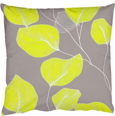 Sierkussens - Kussentjes Woonkamer - 50x50 cm - Bladeren - Neon - Geel - Lijnen