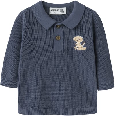 NAME IT - NBMKOLLA LS KNIT POLO - Baby - Cardigans