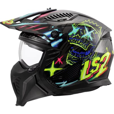 LS2 OF606 Drifter Rayz Zwart Blauw 06 Helmet - Helm