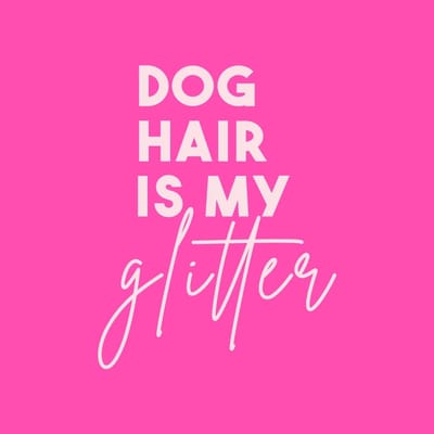 Tegeltje met tekst dog hair is my glitter - keramisch cadeautegeltje