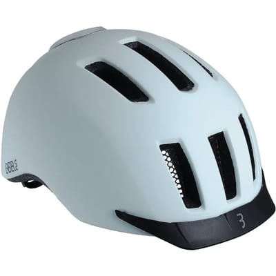 BBB Cycling Grid Fietshelm met Verlichting - Volwassenen - E-bike en Stadsfiets - Mat Grijs/Wit - Maat L - BHE-161