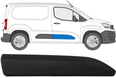 Sierlijst Zijlijst deur voor Citroen Berlingo 2018-2023 / Rechts
