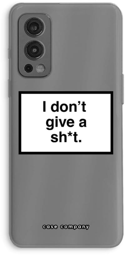 Case Company® - Hoesje geschikt voor OnePlus Nord 2 5G hoesje - Don't give a shit - Soft Cover Telefoonhoesje - Bescherming aan alle Kanten en Schermrand