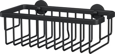 tesa® Moon Black Douchereknis - Montage ZONDER Boren - Zelfklevend - Mat Zwart Metaal - Draagkracht 10 kg - Watervast - Industrieel Design