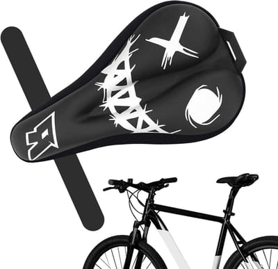 Gevoerde Zadelhoes - Fietszadel Beschermer - Comfortabel Fietsen - Antislip en Schokabsorberend - 30 x 20 x 3 cm - Zwart