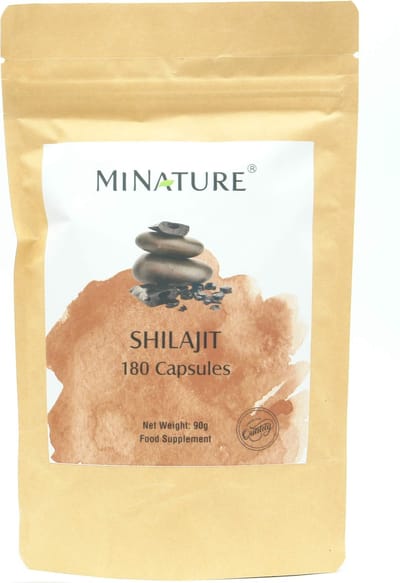 Shilajit Capsules 180 stuks - 450mg Shilajit Poeder per Vegan Capsule - Mumijo, Asphaltum - 100% Plantaardig