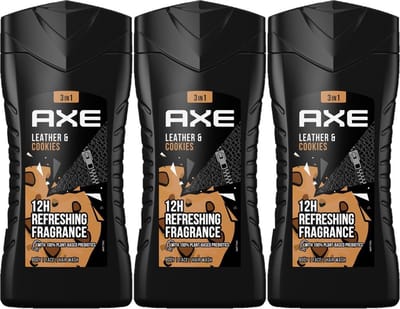 Axe Leather & Cookies 3-in-1 Douchegel - 3 x 250 ml