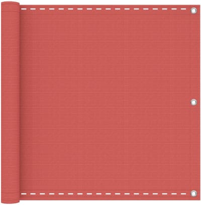 vidaXL - Balkonscherm - Terracotta - 75 - x - 700 - cm - HDPE - en - Aluminium